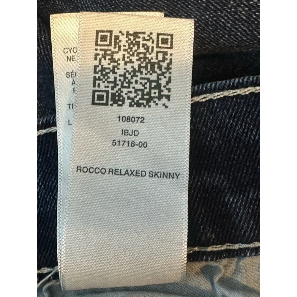 TRUE RELIGION Rocco Relaxed Skinny Jeans Blue Men's sz.34 Red Stitching